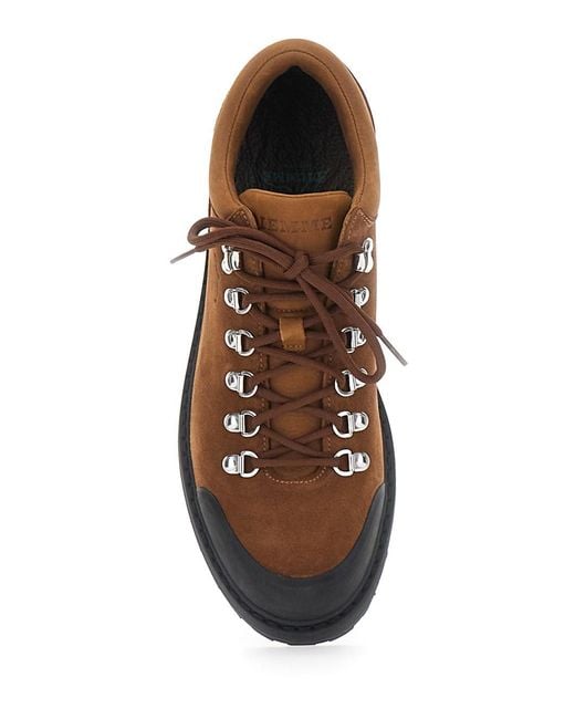 Diemme Brown Cornaro Ankle Boots With Rubber Sole And Suede For for men