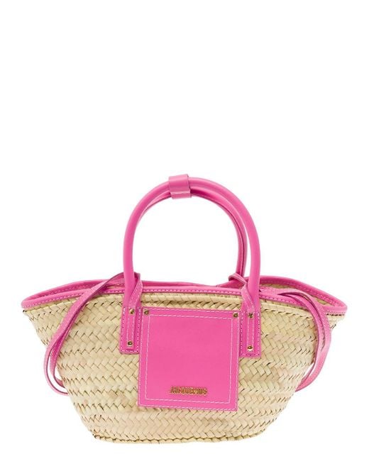Jacquemus Pink 'Le Panier Soli' And Tote Bag With Patch Pocket A