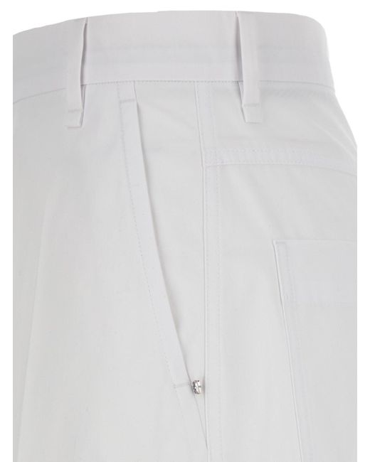 Pantaloni Vita Alta Bianchi di Sportmax in White