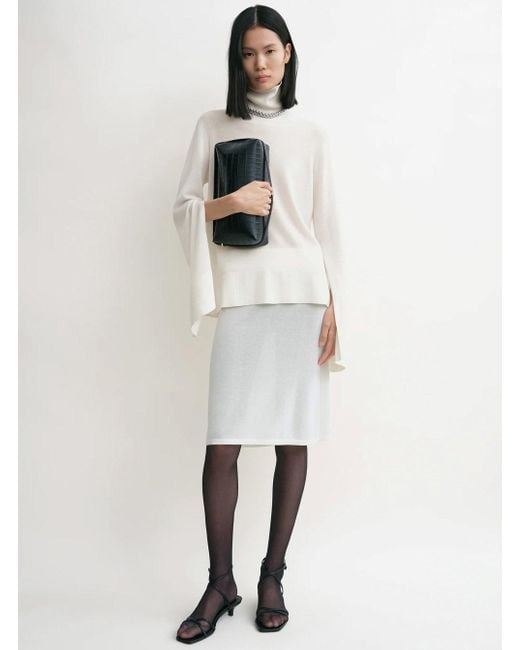 Maglione A Collo Alto Con Maniche Con Spacchi Laterali di Totême  in White