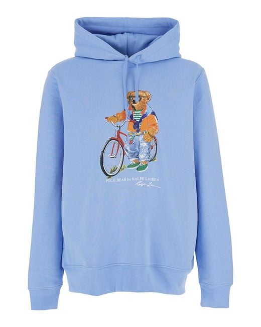Polo Ralph Lauren Blue Hoodie Cotton for men
