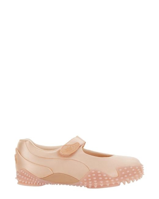 PUMA Natural 'Mostro' Flats With Tread Sole And Logo On The Back