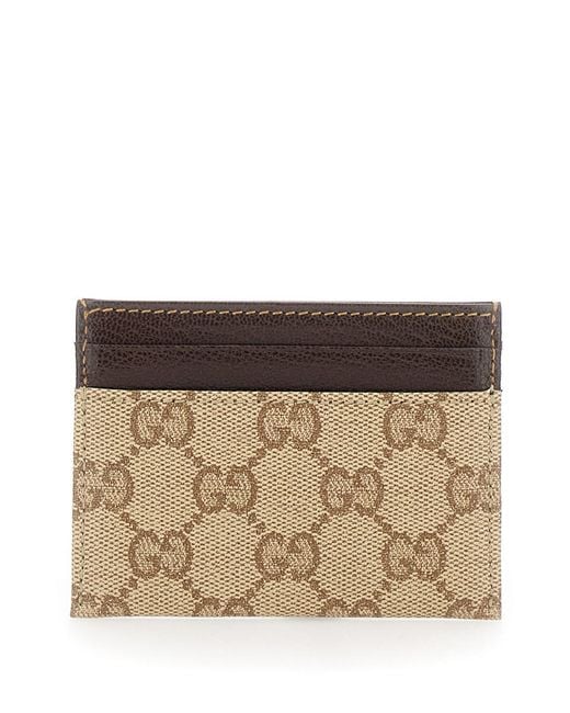Gucci Natural Cardholder With Contrasting Stitching for men