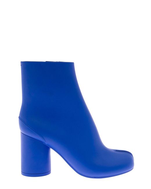 Maison Margiela Maison Magiela Woman's Blue Rubber Tabi Ankle Boots