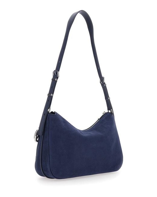 MICHAEL Michael Kors Blue Shoulder Bag Nolita Medium Suede