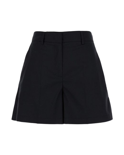 Le Plain Black Shorts With Belt Loops