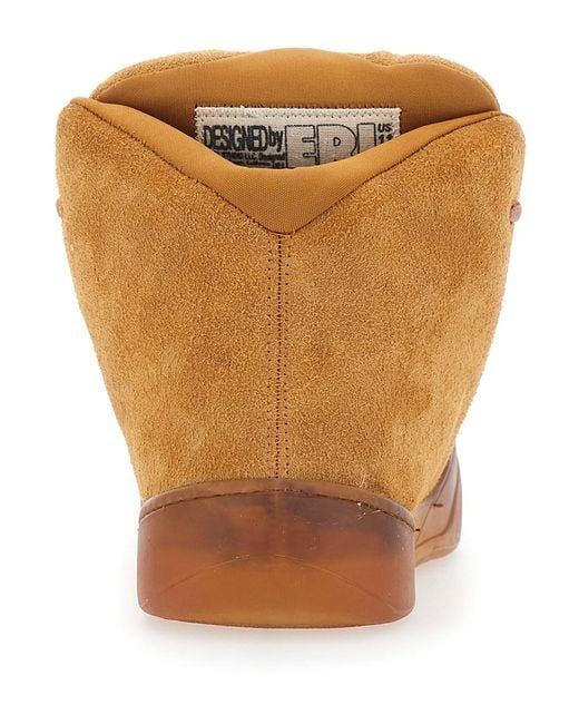 ERL Brown Suede Mid Vamp Sneakers With Suede for men