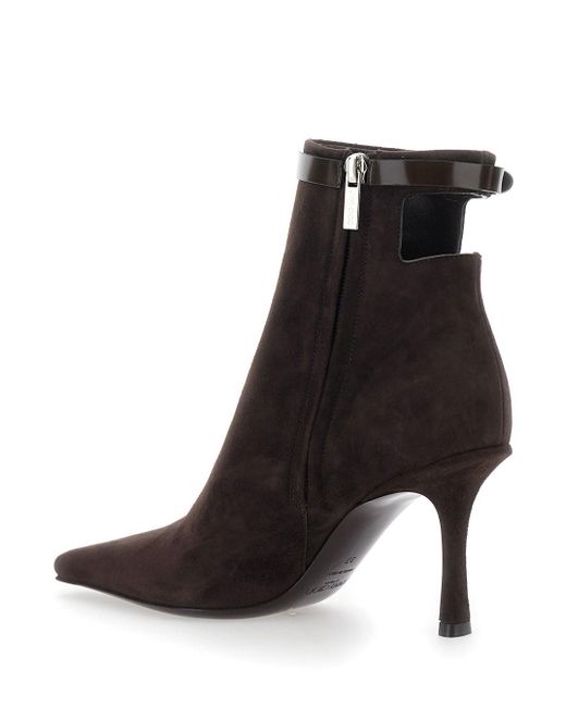 Jimmy Choo Black 'Camie' Ankle Boots With Knot Detail