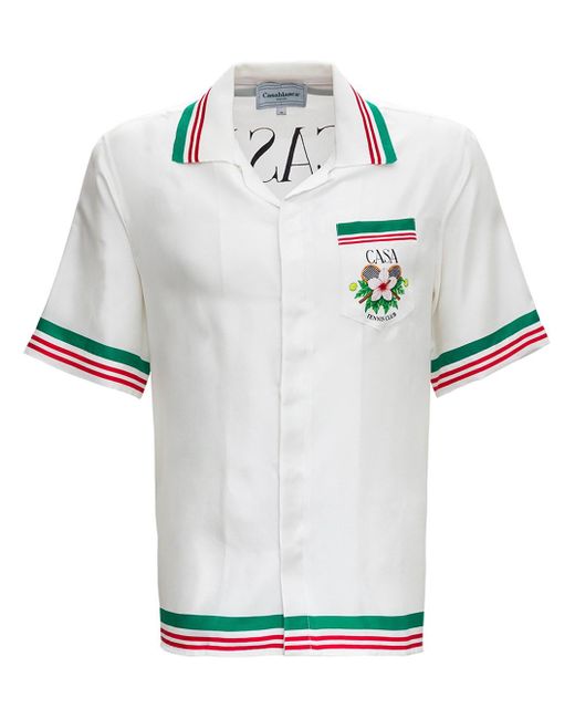 CASABLANCA Multicolor Casa Tennis Club Silk Shirt for men
