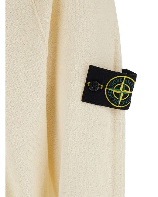 Stone Island White Crew Neck for men