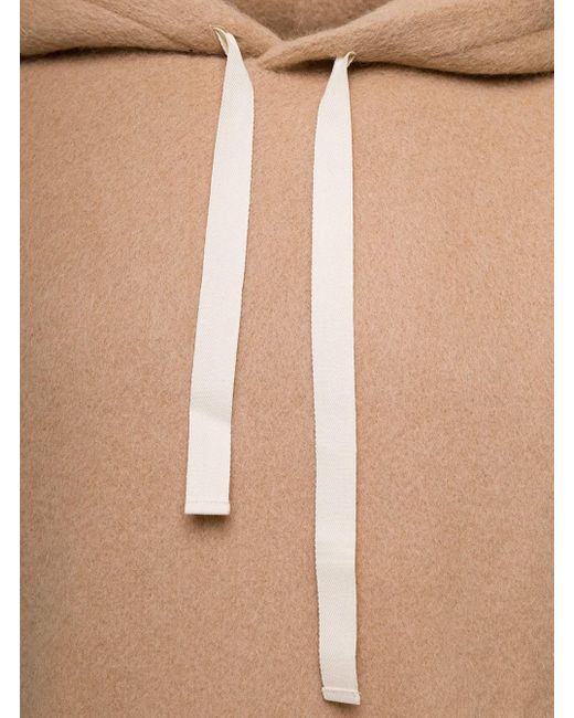 Jil Sander Natural Long-sleeved Drawstring Hoodie for men