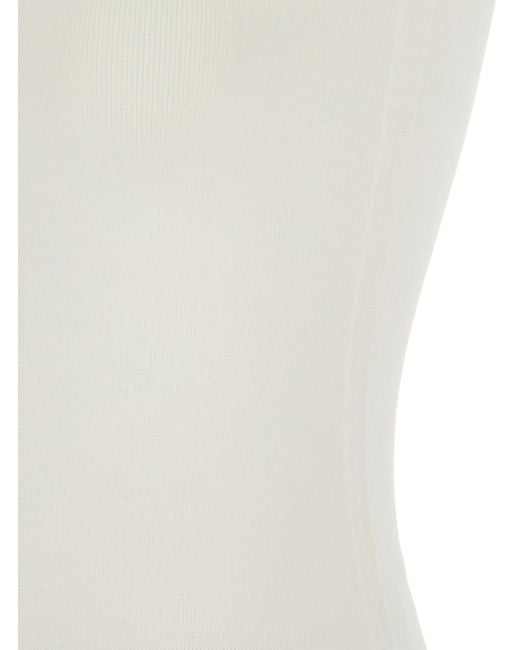 Totême  White Sleeveless Top With Round Neck