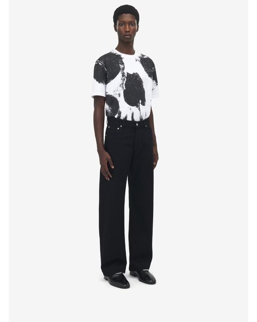 McQueen Black Jeans With Belt Loops And Logo Patch On The Rear for men