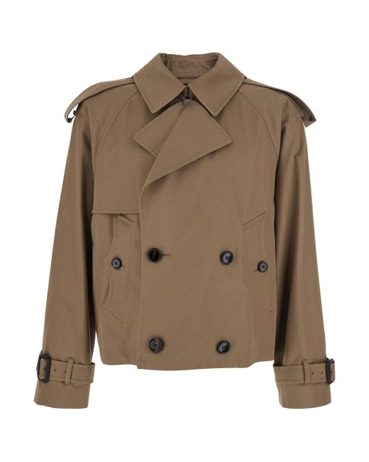 Giubbotto Con Revers Sul Fronte E Cinture Sui Polsini di Burberry in Brown da Uomo