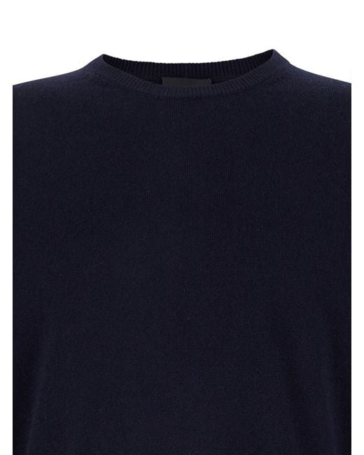Le Plain Blue Crewneck Long Sleeve Sweater for men