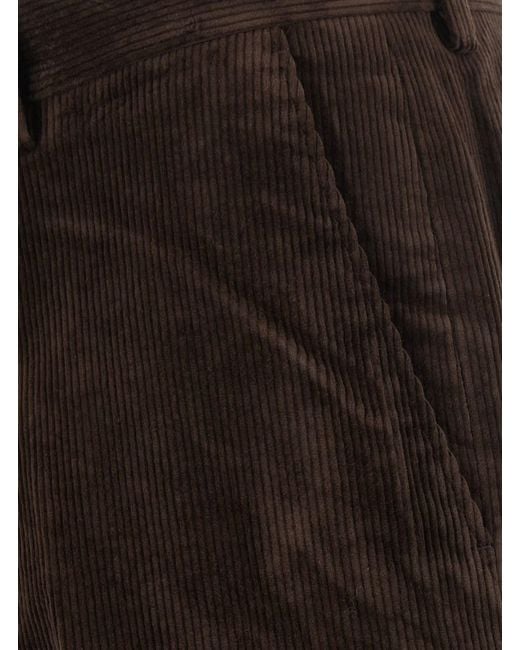 TONYWACK Black Flared Corduroy Pants With Cotton for men