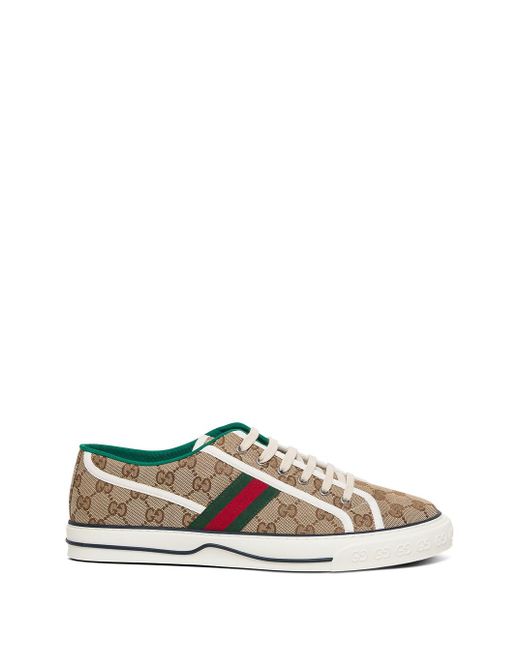 Gucci White Man's gg Fabric Tennis 1977 Sneakers for men