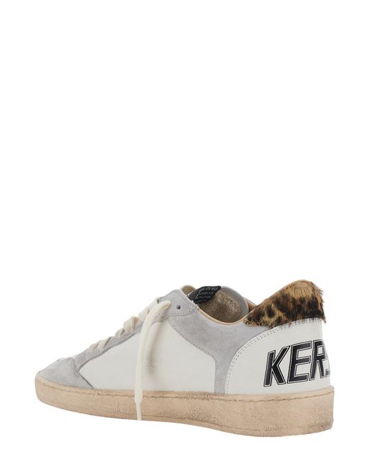Golden Goose Deluxe Brand White Sneakers Ballstar With Goat Leather And Cow Leather for men