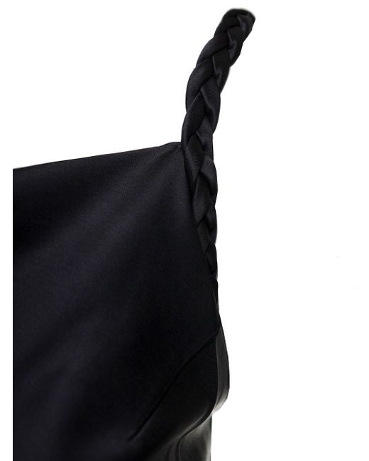 Nanushka Black Midi Dress With Braided Straps