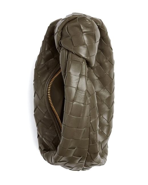 Bottega Veneta Brown 'Jodie' Mini Handbag With Knot Detail And Intrecciato Motif