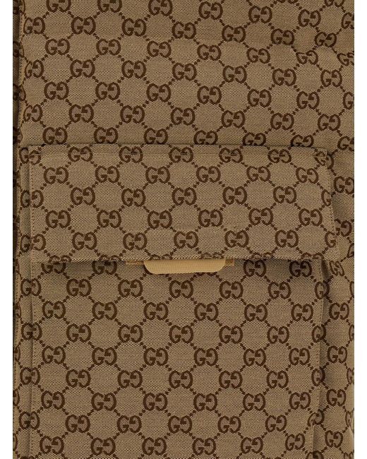 Gucci Brown Sleeveless Down Jacket With All-Over Gg Motif for men