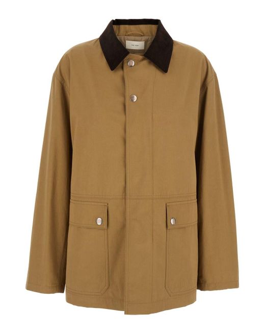 Giacca 'Frank' Con Colletto Classico A Contrasto di The Row in Brown