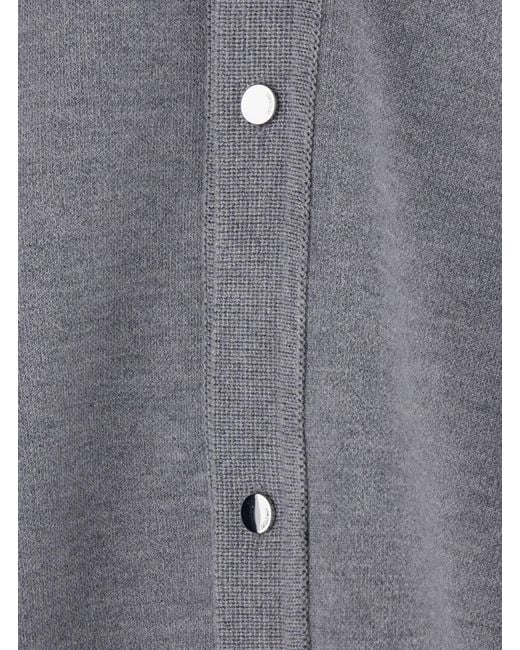 Jacquemus Gray V-Neck Cardigan With Dropped Shoulders for men