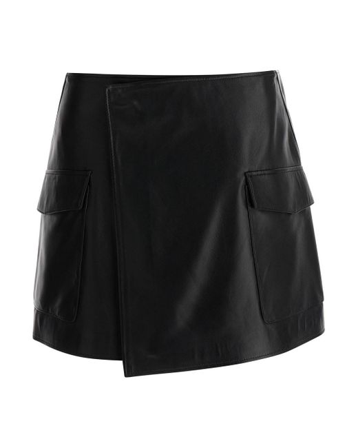 Arma Black Wallet Skirt With Pockets
