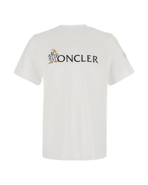 Moncler White Ss T-Shirt for men