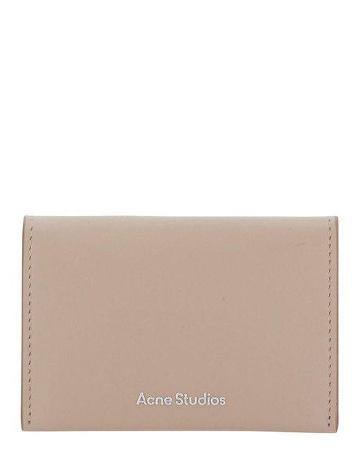 Acne Brown Wallet With Embossed Logo