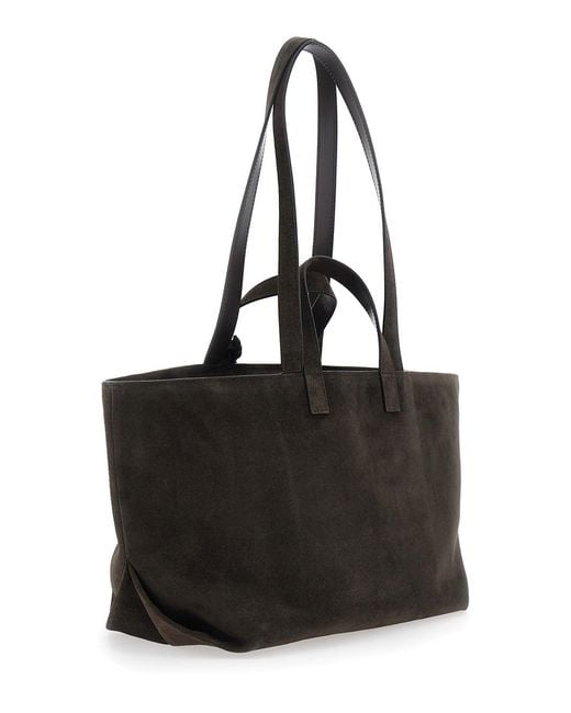 A.P.C. Black Le Drummer Shopper With Four Handles And Lettering Logo On The Front