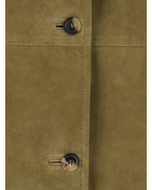 Giacca Con Colletto Classico E Tasche Applicate Sul Fronte In di Le Plain in Green