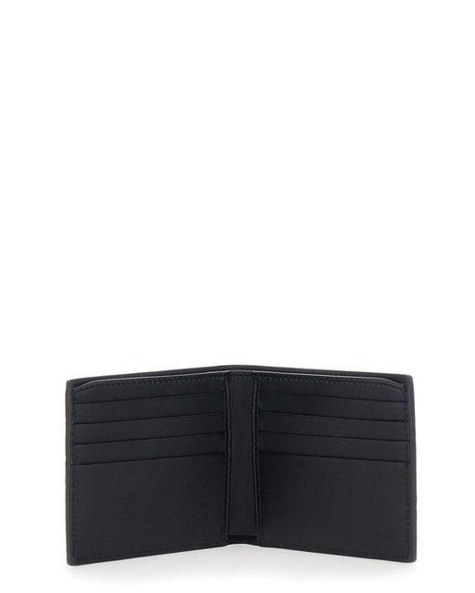 Gucci Black 'Emblem' Bi-Fold Wallet With Embossed Gg Motif for men