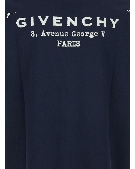 T-Shirt Con Logo Sul Retro di Givenchy in Blue da Uomo
