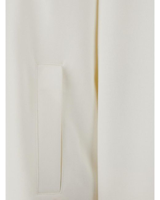 Felpa 'Visiera' Con Cappuccio Fisso E Ricamo Logo Lettering di Max Mara in White
