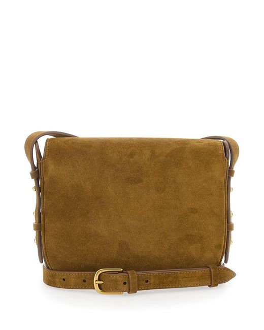 Soeur Green Shoulder Bag "Bellissima Mini" With Flap Closure