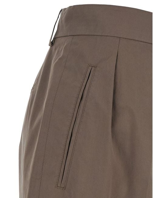 The Row Brown 'Alfidis' Pants With Belt Loops And Wide Leg