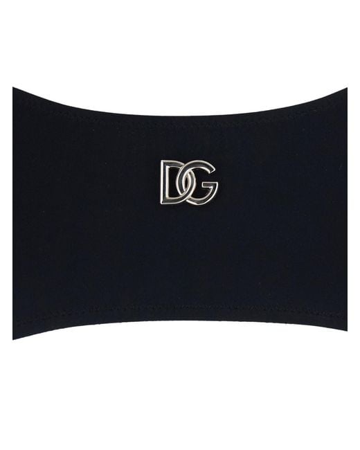 Dolce & Gabbana Black Bikini With Square Neckline