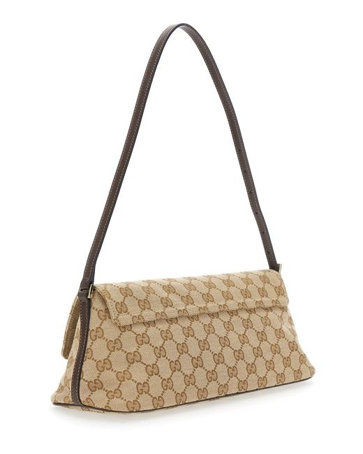 Gucci Metallic 'Madison' Shoulder Bag With Leather Strap And Logo Plate On The Front