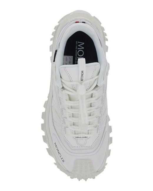 Moncler White 'Trailgrip Gtx' Sneakers With Logo On The Side And Chunky Rubber Sole