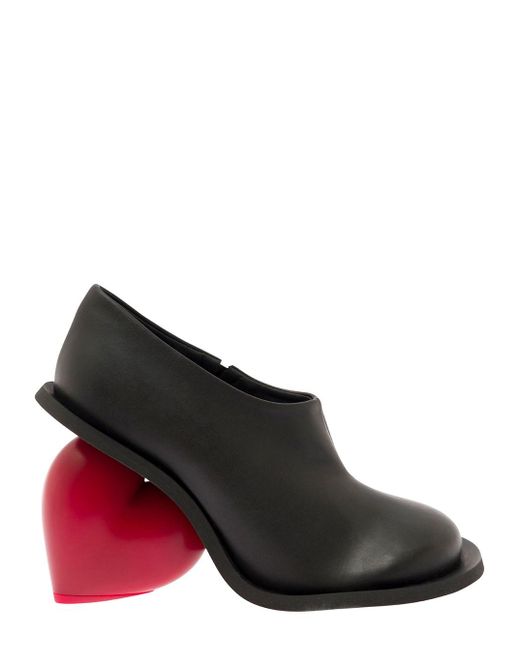 Yume Yume Black Oversized Pumps With Sculpted Heel