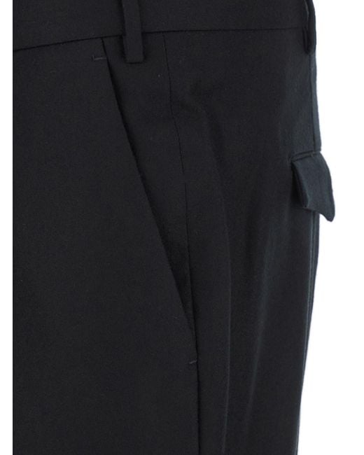 PT Torino Blue Slim Pants With Concealed Closure for men