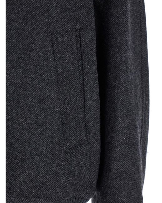 AFTER PRAY Blue 'Regards' Jacket With Front Zip Closure for men