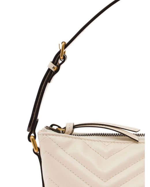 Gucci Metallic 'Gg Marmont' Shouldrer Bag With Double G Detail