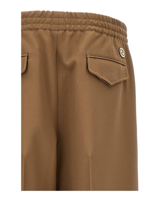 Gucci Natural Light Tapered Leg Trousers for men