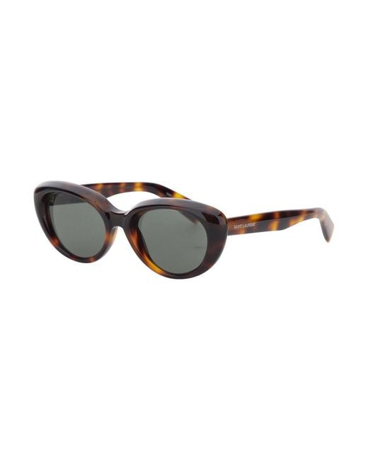 Saint Laurent Brown 'Ysl Sl 859' Cat-Eye Sunglasses With Cushion Aceta