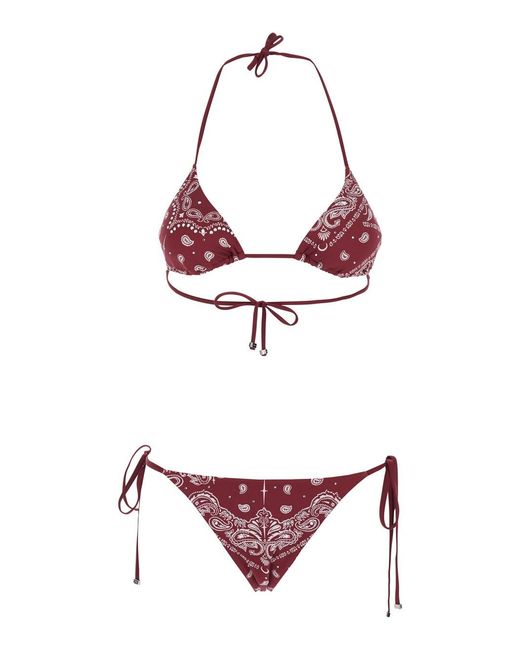 VENUJA White Bikini With Adjustable Closure And All-Over Print In