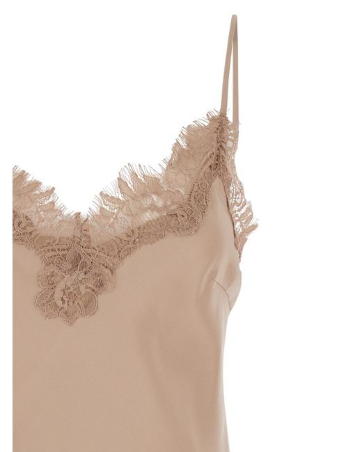 Gold Hawk Natural 'Coco' Tank Top With Tone-On-Tone Lace Trimmings