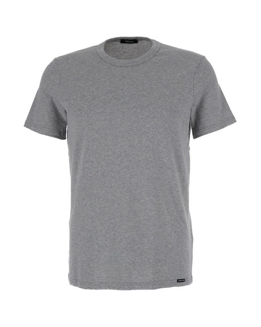 Tom Ford Gray Crew Neck T-Shirt for men
