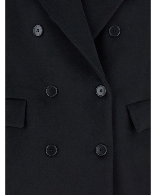 Le Plain Blue Double-Breasted Jacket With Peak Revers